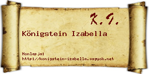 Königstein Izabella névjegykártya